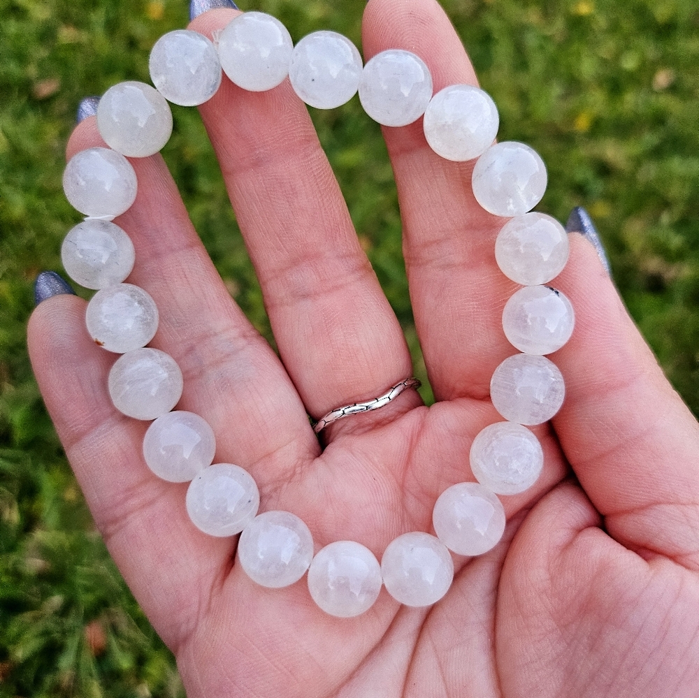 white moonstone bracelet 10mm